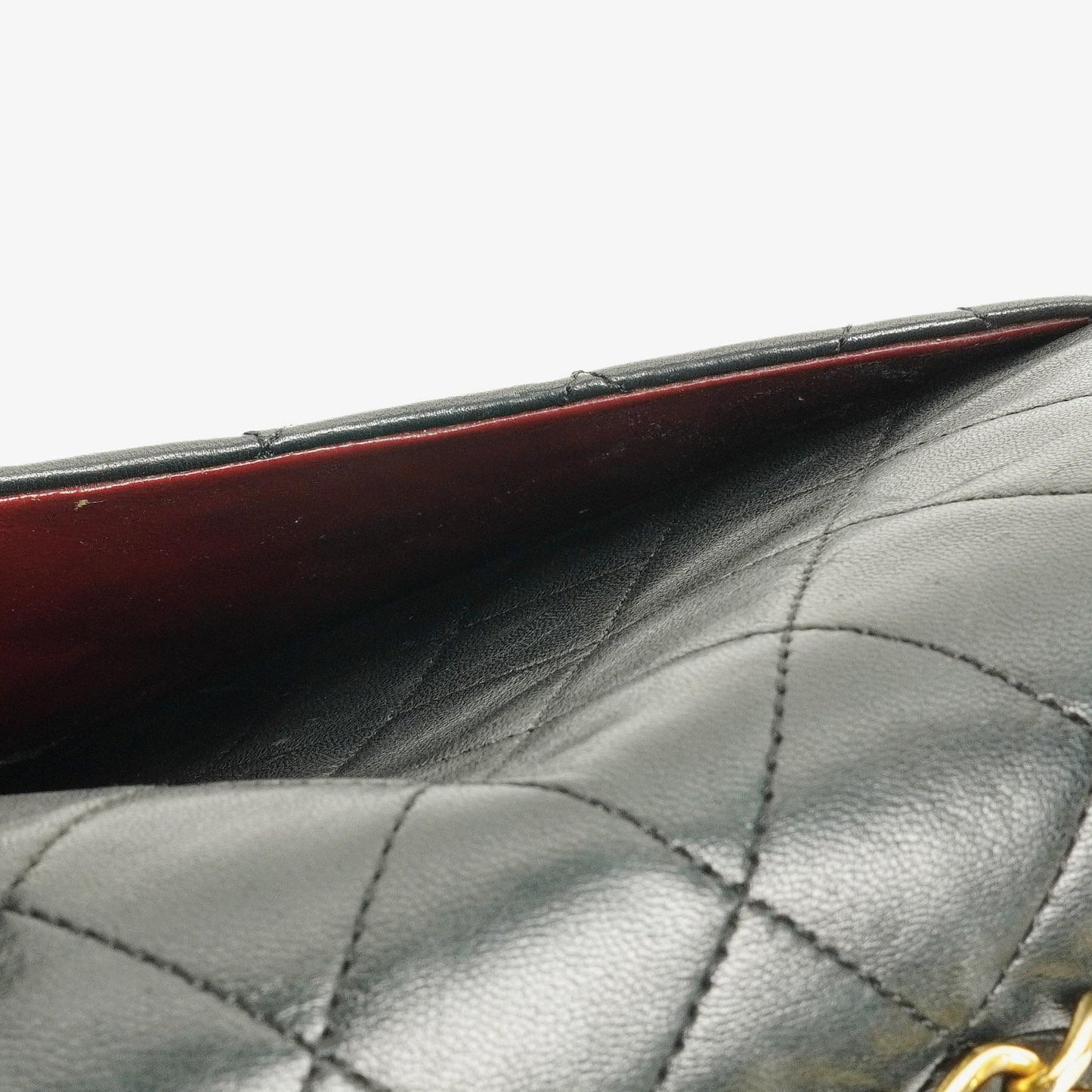 Chanel Vintage Classic Double Flap Tasche aus gestepptem schwarzem Lammleder mit 24K vergoldeten Beschlägen
