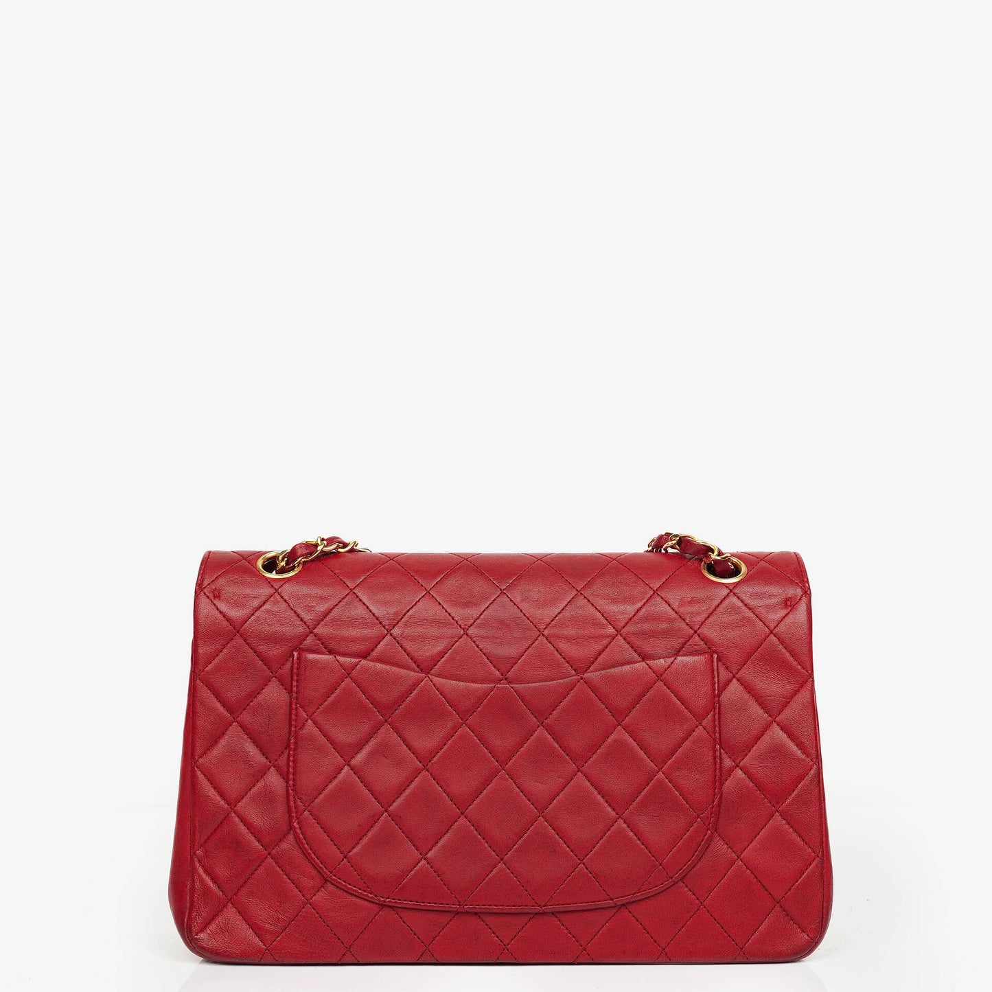 Chanel Vintage Klassische Double Flap Tasche in Stepp Lammleder mit 24K Vergoldeten Beschlägen