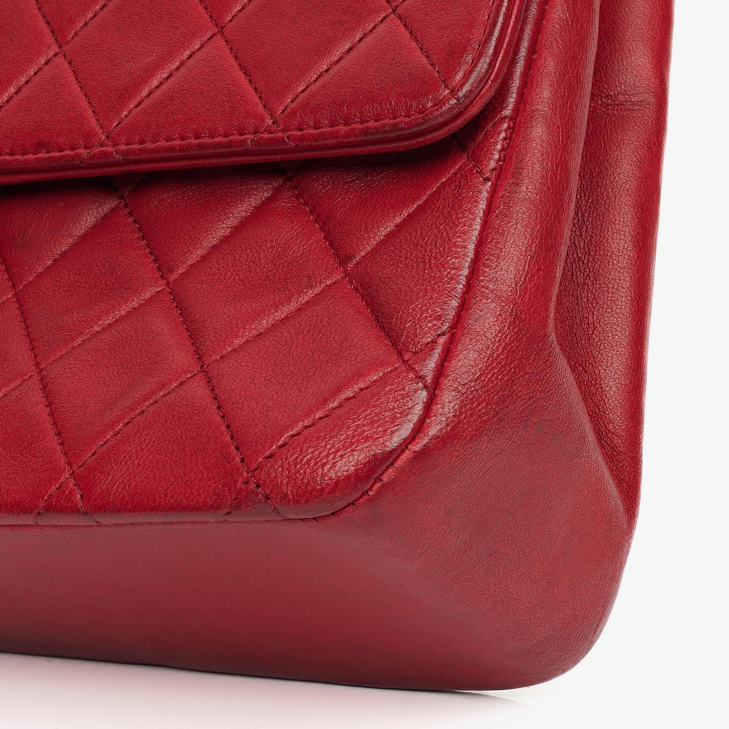 Chanel Vintage Klassische Double Flap Tasche in Stepp Lammleder mit 24K Vergoldeten Beschlägen