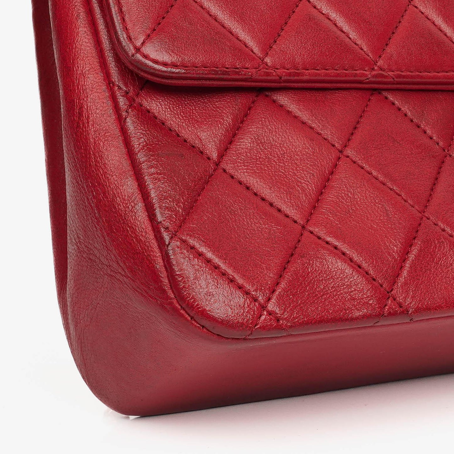 Chanel Vintage Klassische Double Flap Tasche in Stepp Lammleder mit 24K Vergoldeten Beschlägen