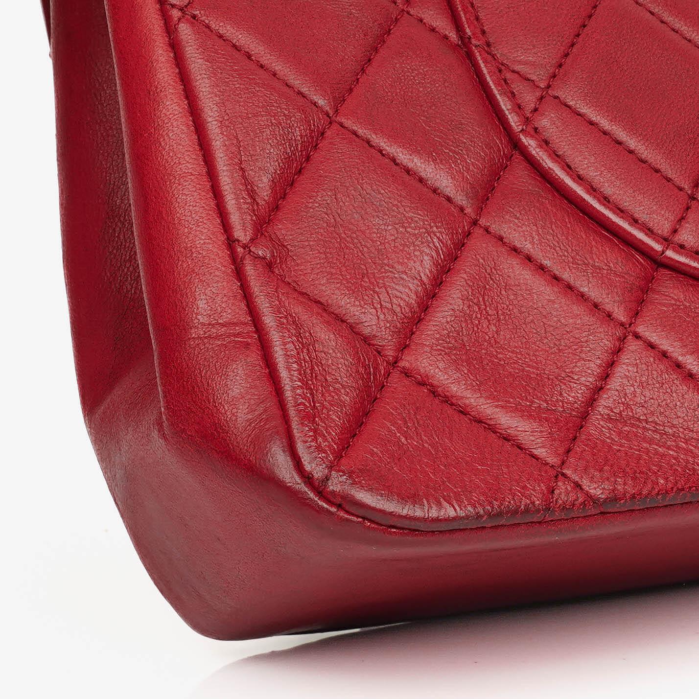 Chanel Vintage Klassische Double Flap Tasche in Stepp Lammleder mit 24K Vergoldeten Beschlägen