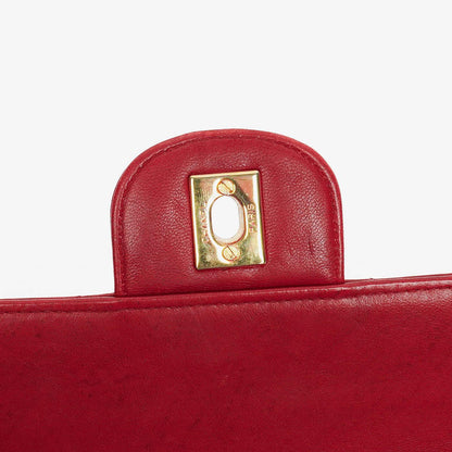Chanel Vintage Klassische Double Flap Tasche in Stepp Lammleder mit 24K Vergoldeten Beschlägen