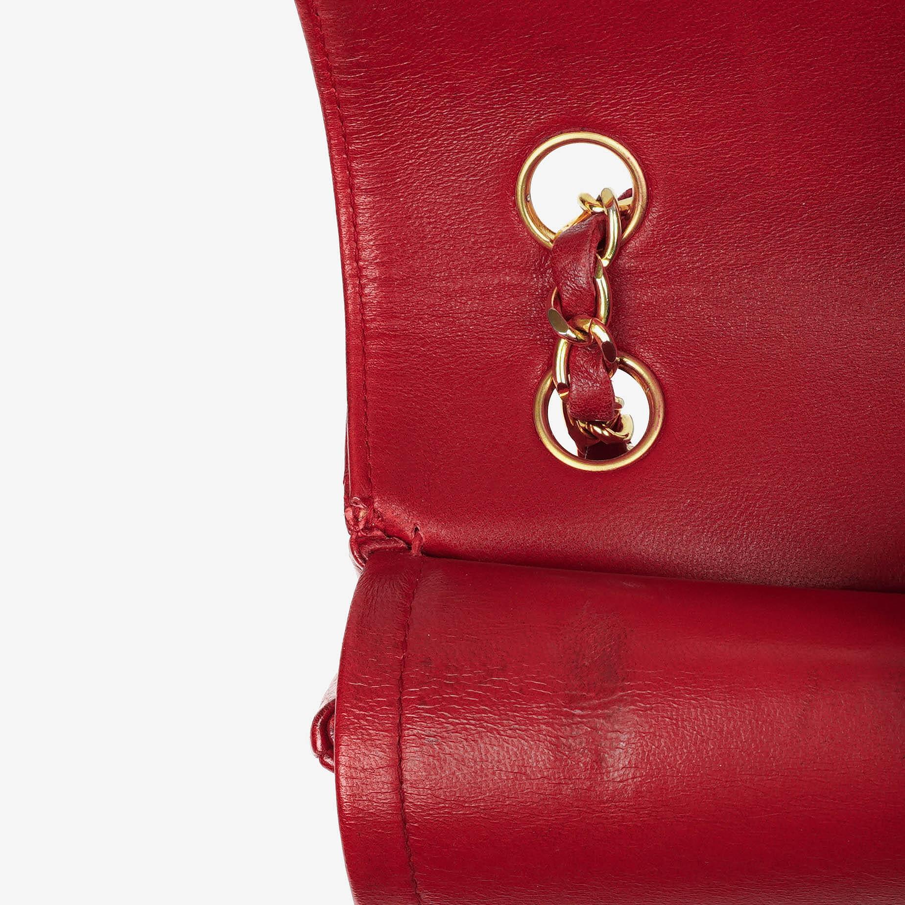 Chanel Vintage Klassische Double Flap Tasche in Stepp Lammleder mit 24K Vergoldeten Beschlägen