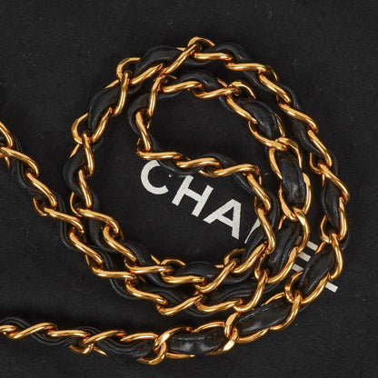 Chanel Vintage Classic Jumbo Single Flap Tasche aus schwarzem gestepptem Lammleder mit 24K vergoldeter Hardware, 1996-1997