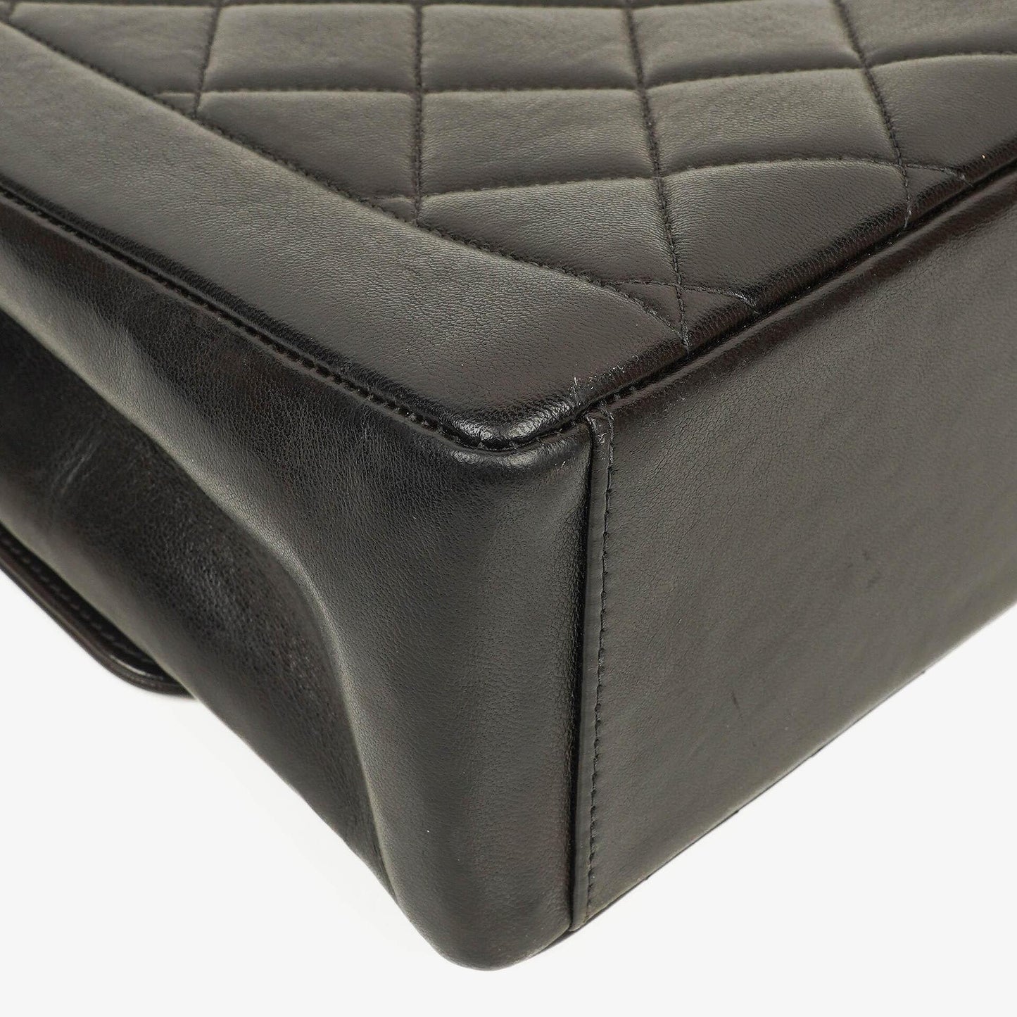 Chanel Vintage Große Diana Klappentasche in Schwarz mit 24K vergoldeter Hardware