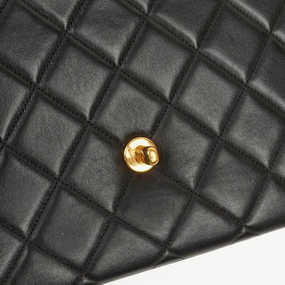 Chanel Vintage Große Diana Klappentasche in Schwarz mit 24K vergoldeter Hardware