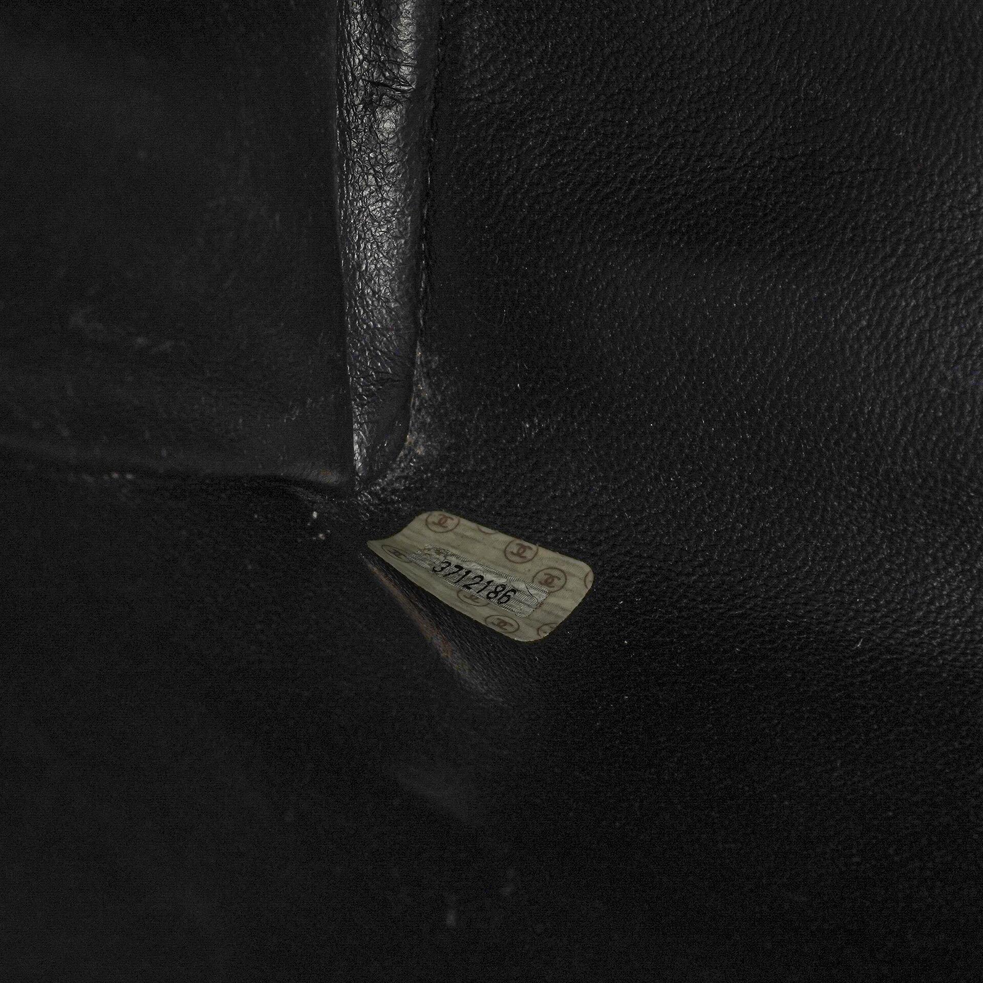 Chanel große Kelly Top Handle Tasche aus schwarzem gestepptem Caviar-Leder mit 24K vergoldeter Hardware