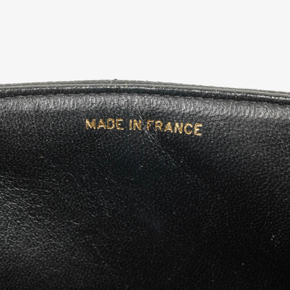 Chanel große Kelly Top Handle Tasche aus schwarzem gestepptem Caviar-Leder mit 24K vergoldeter Hardware