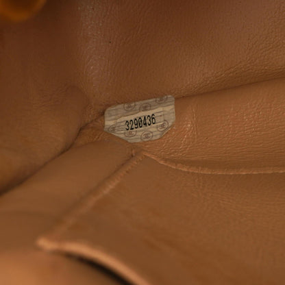 Chanel Vintage Mittlere Kamera Quaste CC Frontklappen Tasche aus beigem gestepptem Lammleder