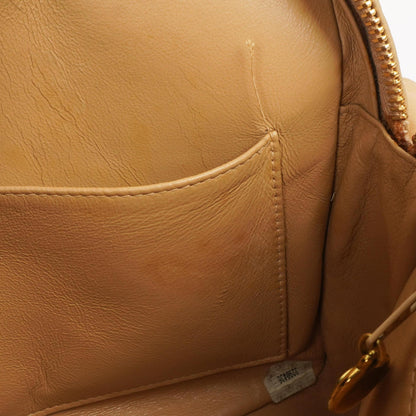 Chanel Vintage Mittlere Kamera Quaste CC Frontklappen Tasche aus beigem gestepptem Lammleder