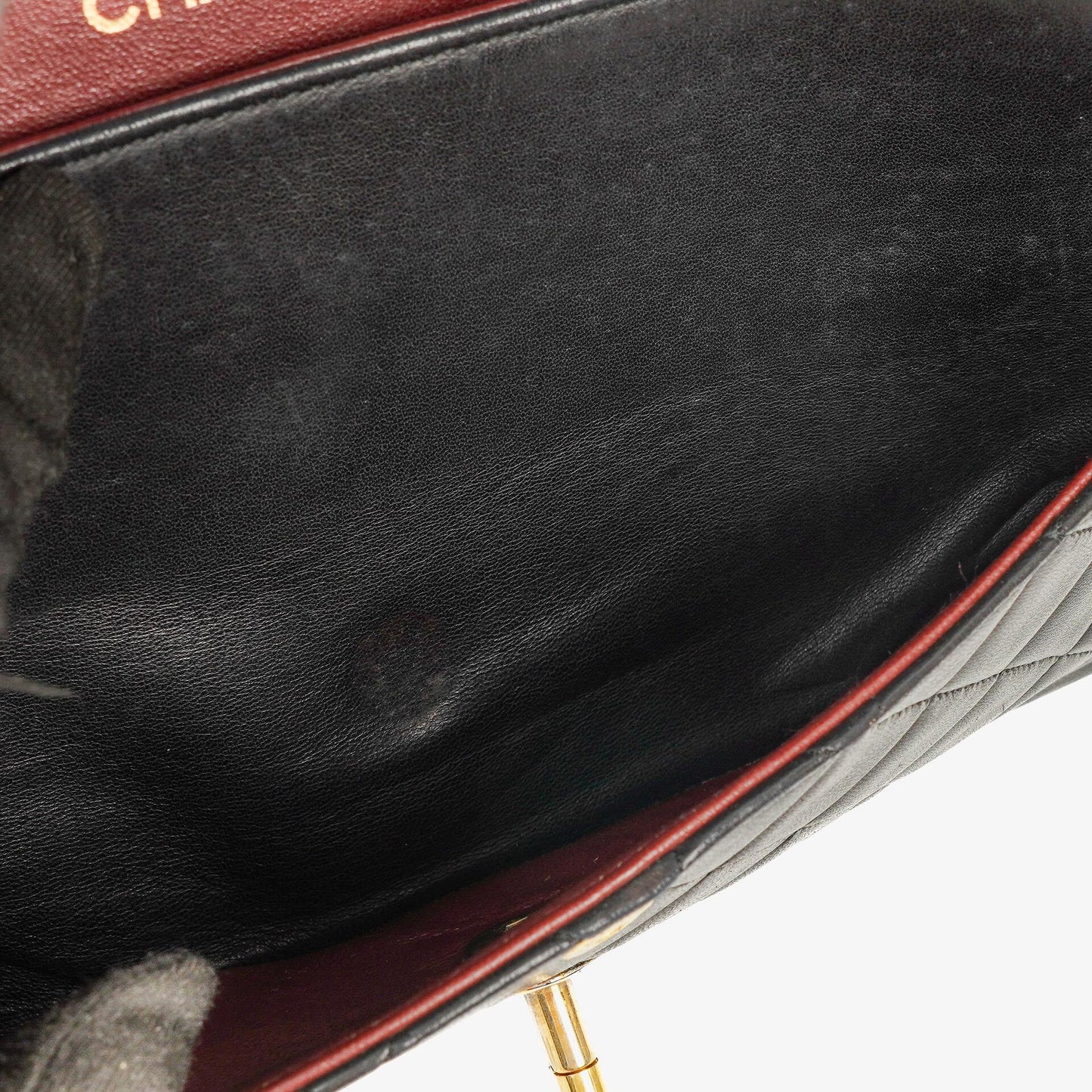 Chanel Vintage Medium Classic Double Flap Tasche Schwarz Stepp-Lammleder 24K Vergoldeter Hardware