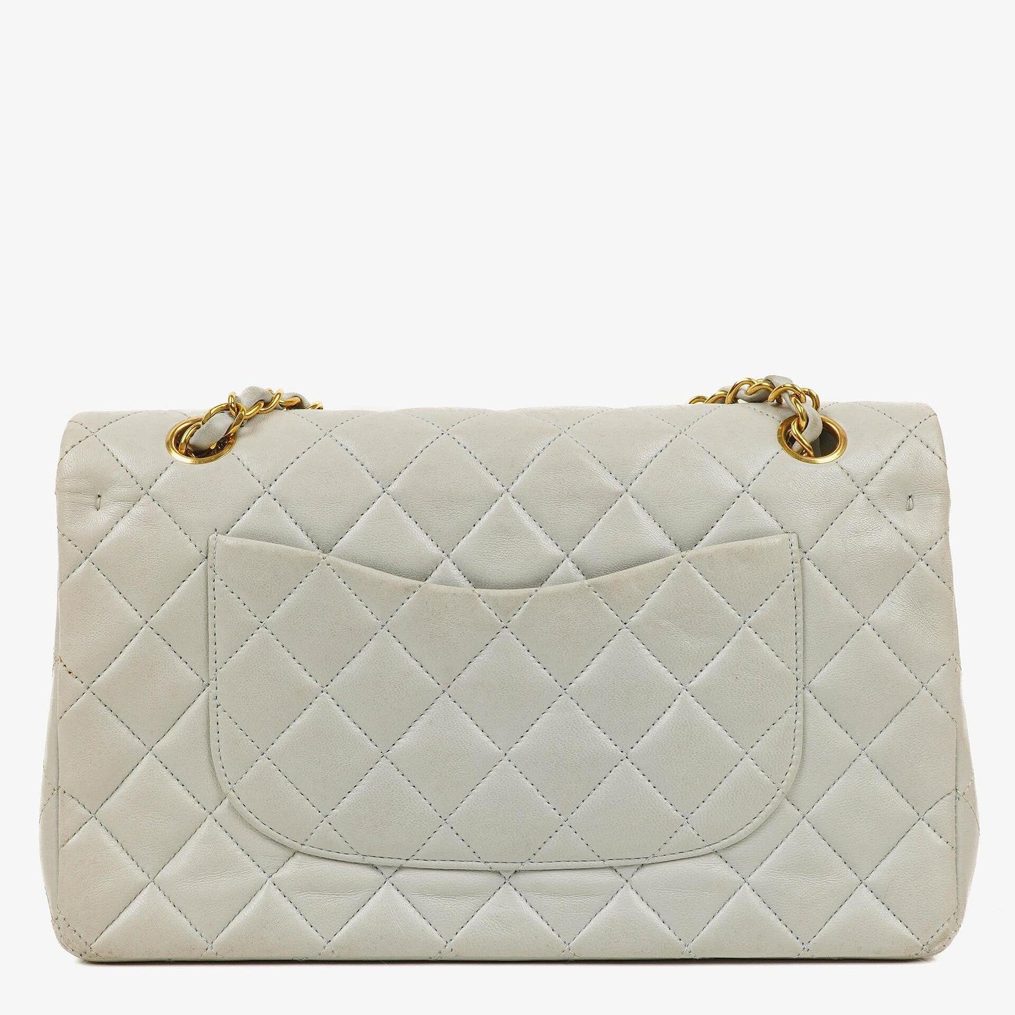 Chanel Vintage Classic Medium Double Flap Tasche aus gestepptem Lammleder mit 24K vergoldeter Hardware