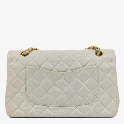 Chanel Vintage Classic Medium Double Flap Tasche aus gestepptem Lammleder mit 24K vergoldeter Hardware