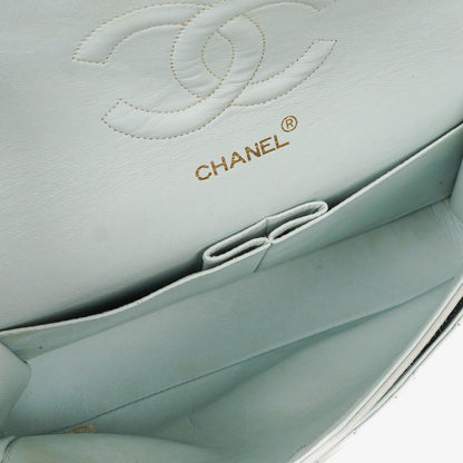 Chanel Vintage Classic Medium Double Flap Tasche aus gestepptem Lammleder mit 24K vergoldeter Hardware