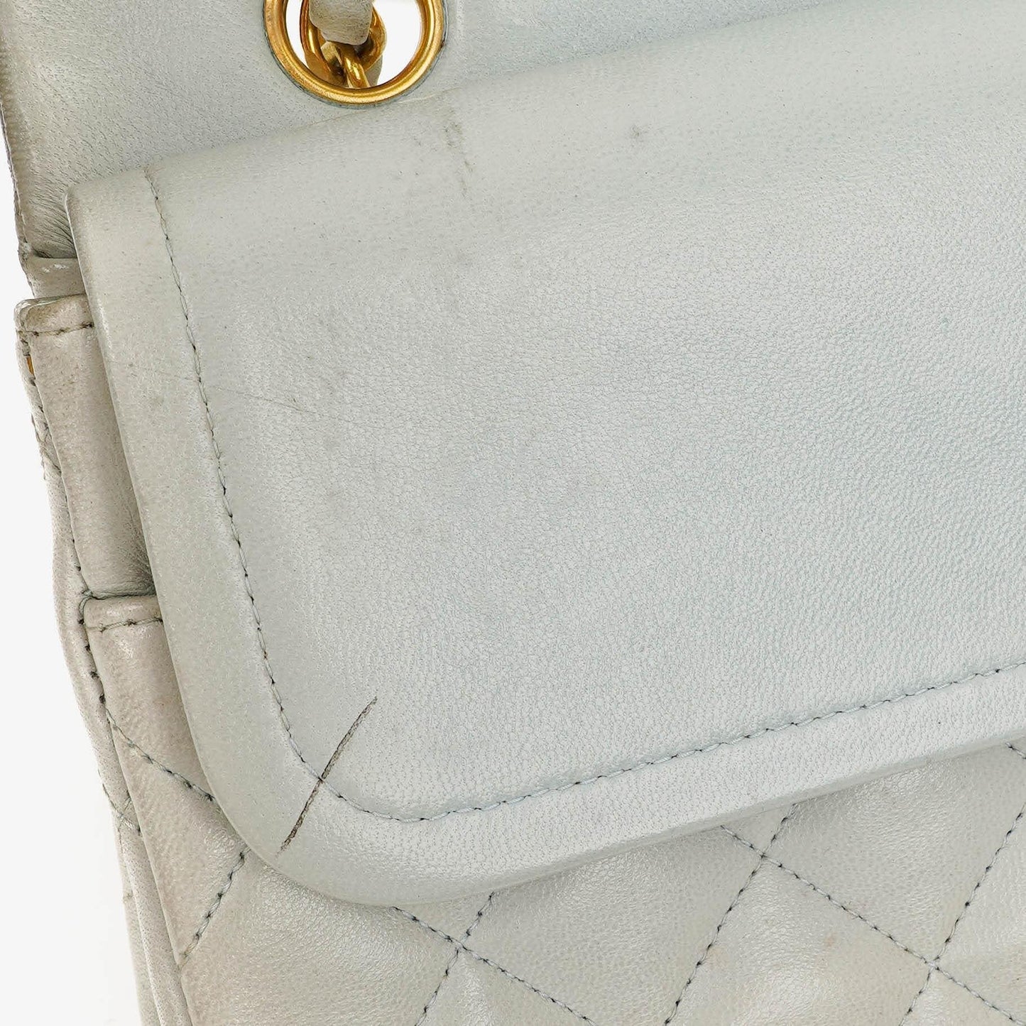 Chanel Vintage Classic Medium Double Flap Tasche aus gestepptem Lammleder mit 24K vergoldeter Hardware