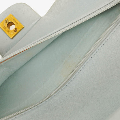 Chanel Vintage Classic Medium Double Flap Tasche aus gestepptem Lammleder mit 24K vergoldeter Hardware