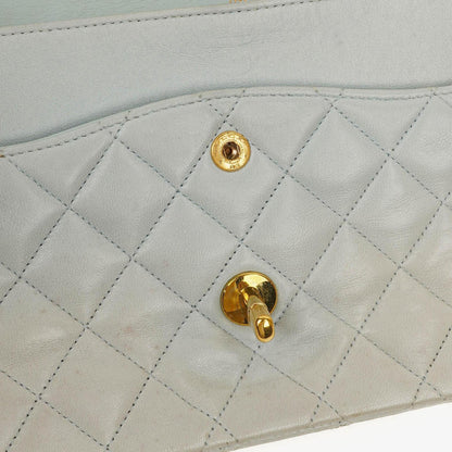 Chanel Vintage Classic Medium Double Flap Tasche aus gestepptem Lammleder mit 24K vergoldeter Hardware
