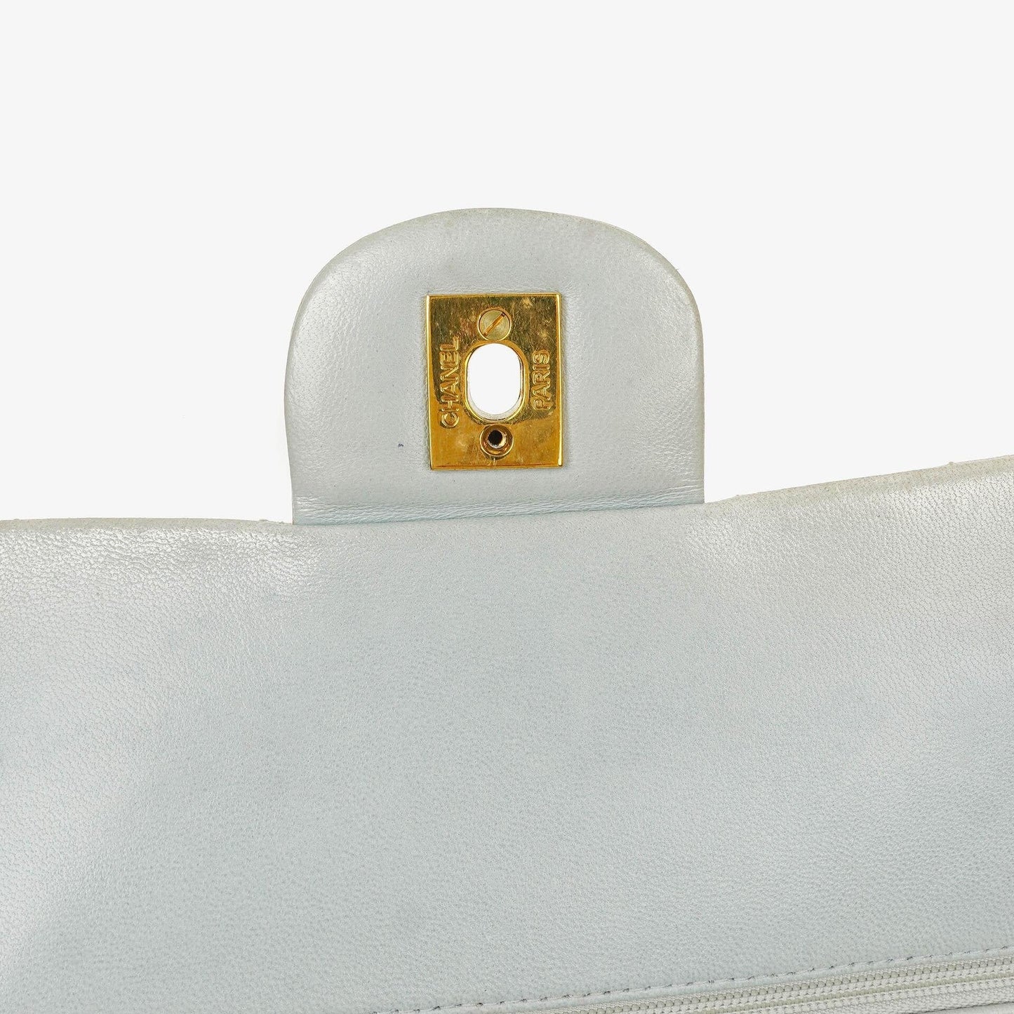 Chanel Vintage Classic Medium Double Flap Tasche aus gestepptem Lammleder mit 24K vergoldeter Hardware