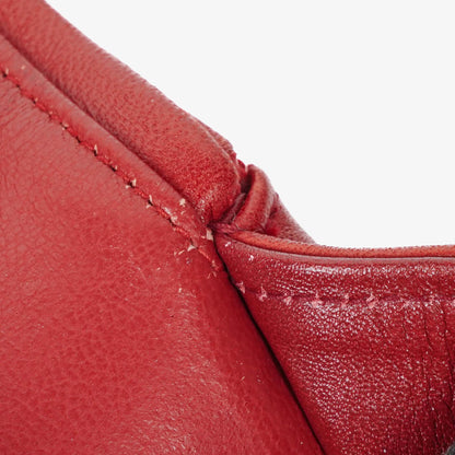 Chanel Vintage Medium Classic Double Flap Tasche aus rotem gestepptem Lammleder mit 24K vergoldeten Beschlägen