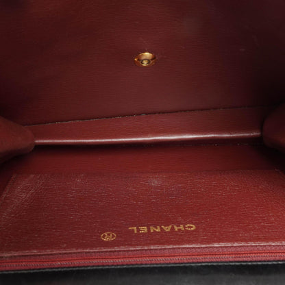 Chanel Vintage Mittlere Klassische Einzelklappen Tasche schwarzes gestepptes Lammleder mit 24K vergoldeten Beschlägen