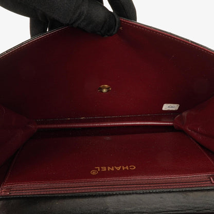 Chanel Vintage Medium Classic Single Flap Tasche aus schwarzem gestepptem Lammleder mit 24K vergoldeten Beschlägen
