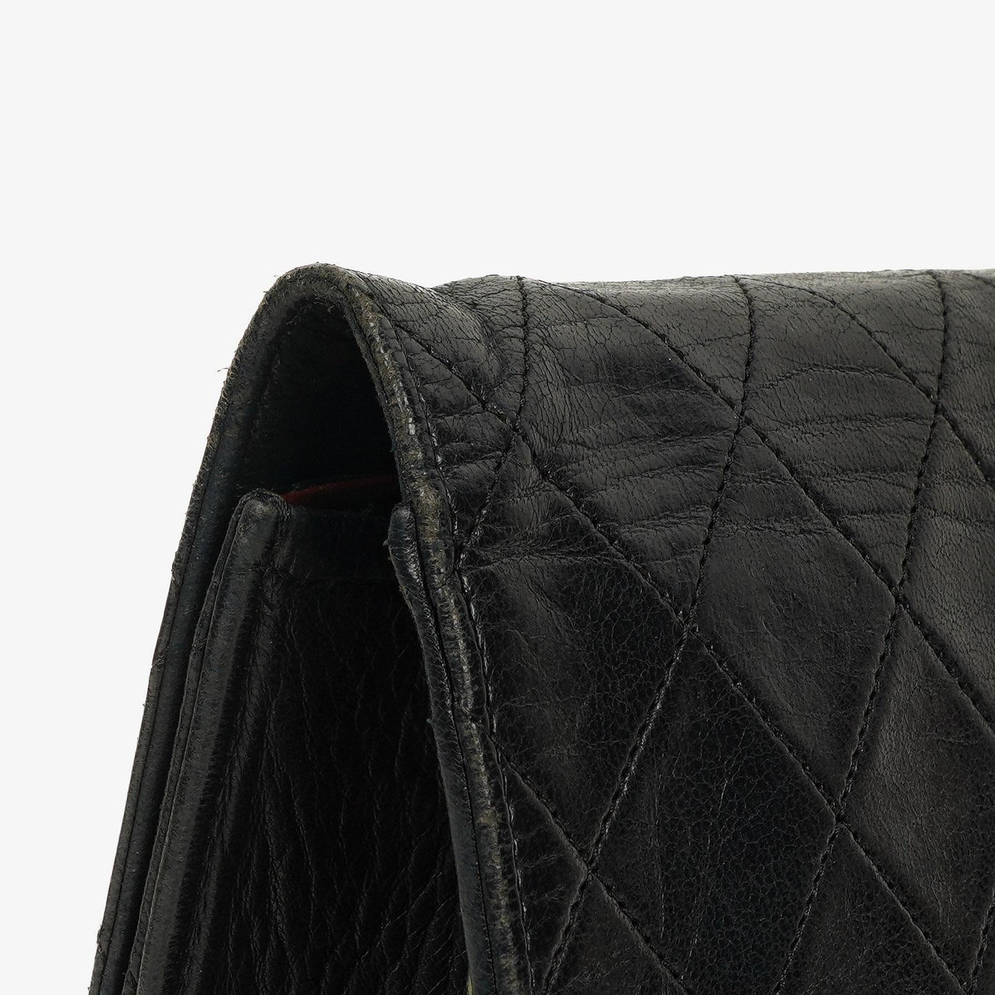 Chanel Vintage Mittlere Klassische Einzelklappen Tasche schwarzes gestepptes Lammleder mit 24K vergoldeten Beschlägen