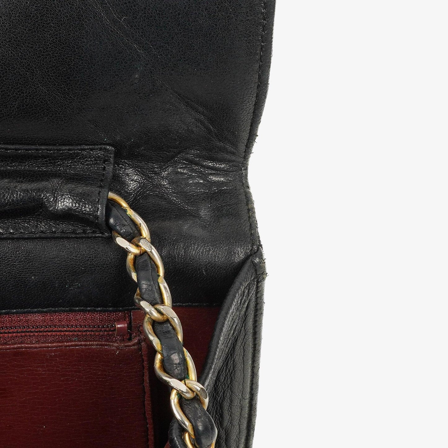 Chanel Vintage Mittlere Klassische Einzelklappen Tasche schwarzes gestepptes Lammleder mit 24K vergoldeten Beschlägen