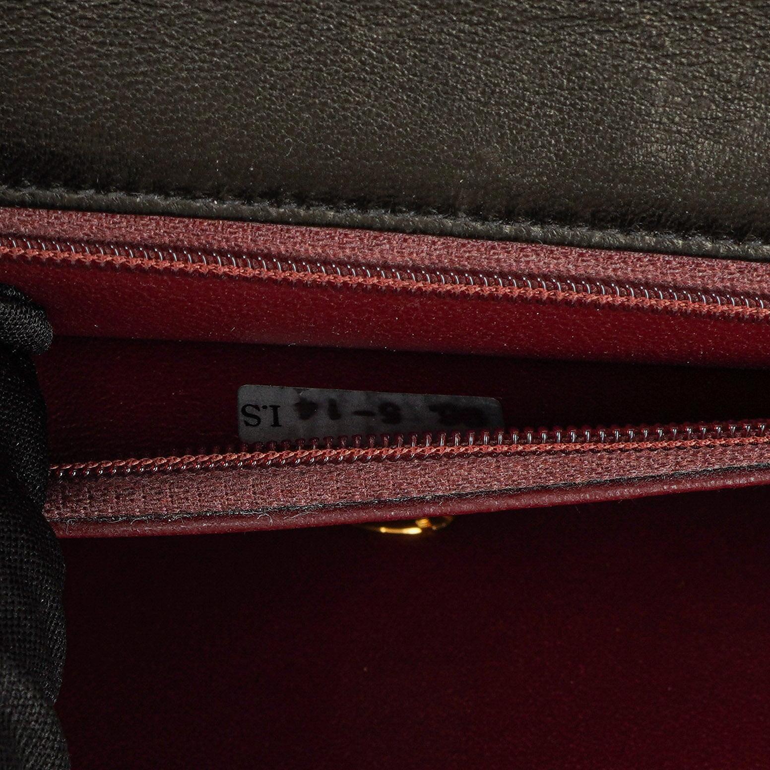 Chanel Vintage Medium Classic Single Flap Tasche aus schwarzem gestepptem Lammleder mit 24K vergoldeten Beschlägen