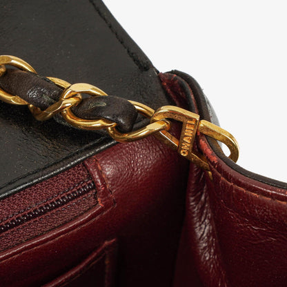 Chanel Vintage Medium Diana schwarze Flap Tasche mit 24K vergoldeten Beschlägen