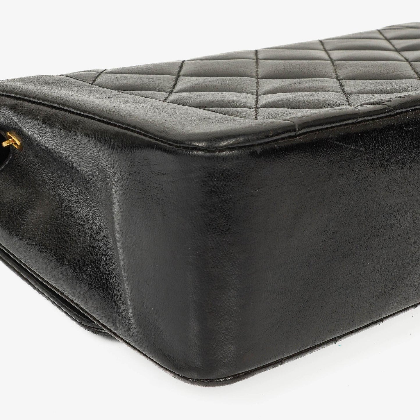 Chanel Vintage Medium Diana schwarze Flap Tasche mit 24K vergoldeten Beschlägen