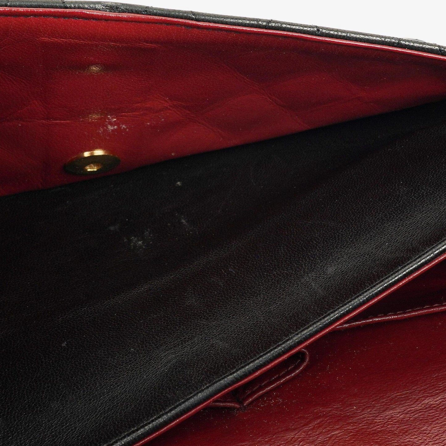 CHANEL Vintage Mittelgroße Timeless Classic Double Flap Tasche aus schwarzem gestepptem Lammleder mit 24K vergoldeter Hardware und Mademoiselle-Kette