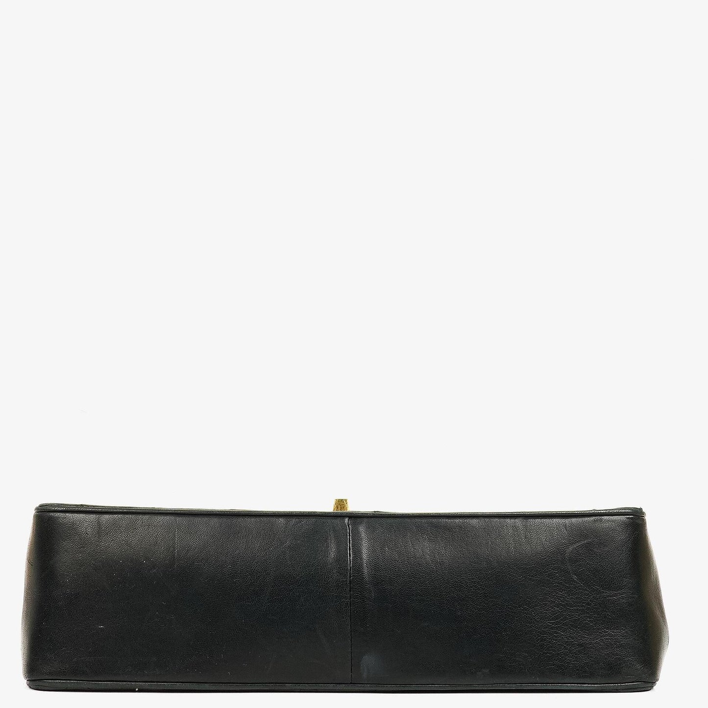 Chanel Vintage Medium Timeless Classic Double Flap Bag aus schwarzem gestepptem Lammleder mit 24K-vergoldeter Hardware und Mademoiselle-Kette