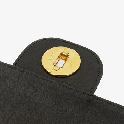 Chanel Vintage Medium Timeless Classic Double Flap Bag aus schwarzem gestepptem Lammleder mit 24K-vergoldeter Hardware und Mademoiselle-Kette