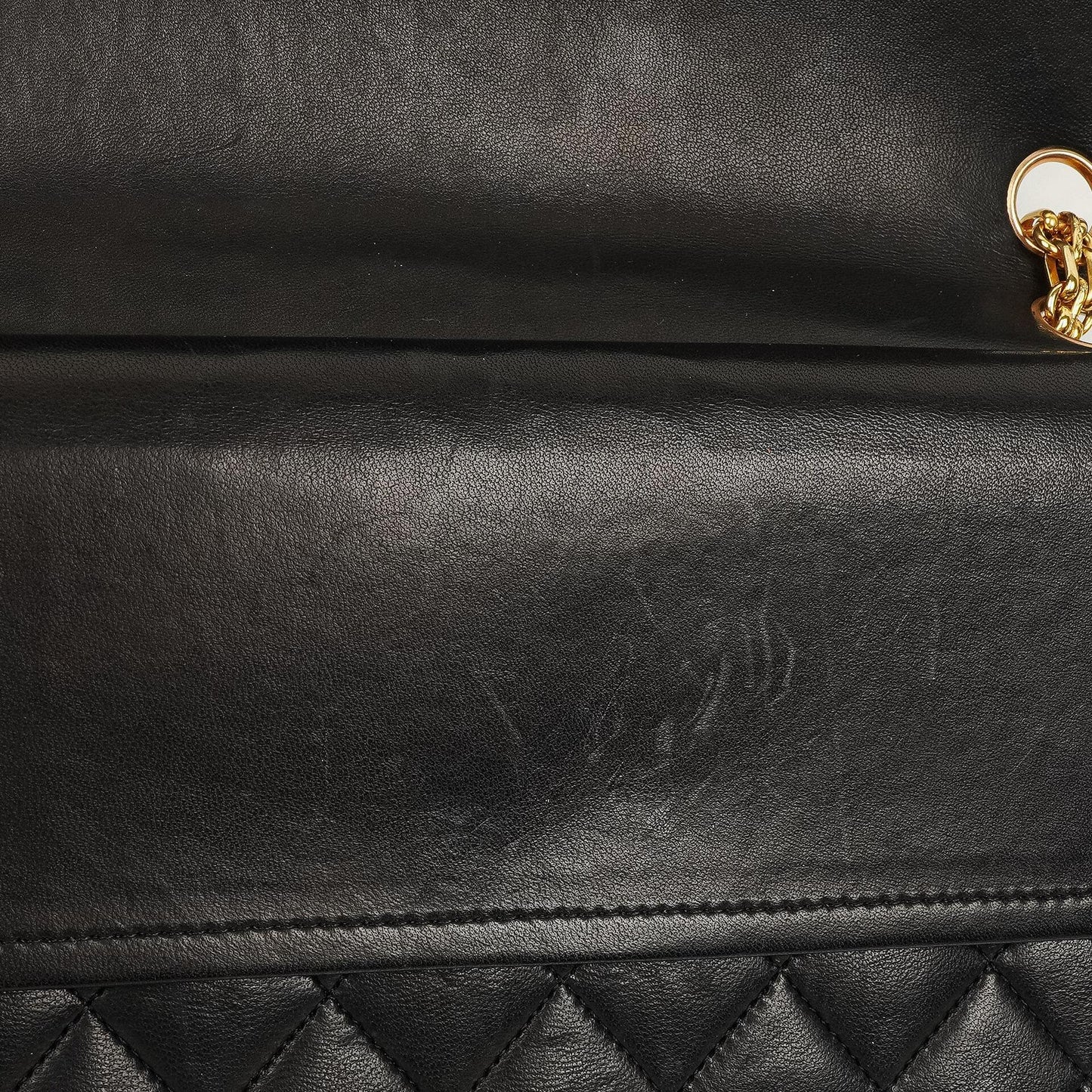 Chanel Vintage Medium Timeless Classic Double Flap Bag aus schwarzem gestepptem Lammleder mit 24K-vergoldeter Hardware und Mademoiselle-Kette