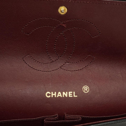 Chanel Vintage Medium Timeless Classic Double Flap Bag aus schwarzem gestepptem Lammleder mit 24K-vergoldeter Hardware und Mademoiselle-Kette