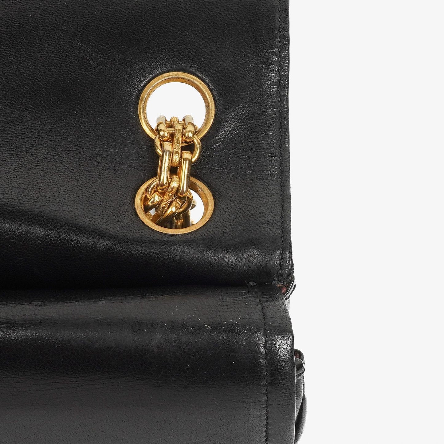 Chanel Vintage Medium Timeless Classic Double Flap Tasche aus schwarzem gestepptem Lammleder mit 24K vergoldeter Hardware und Mademoiselle Kette