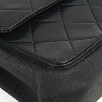 Chanel Vintage Medium Timeless Classic Double Flap Bag Gequiltetes Lammleder Navy mit 24K Vergoldeter Hardware