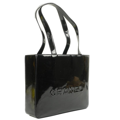 Chanel Vintage Lackleder CC Tote Schultertasche