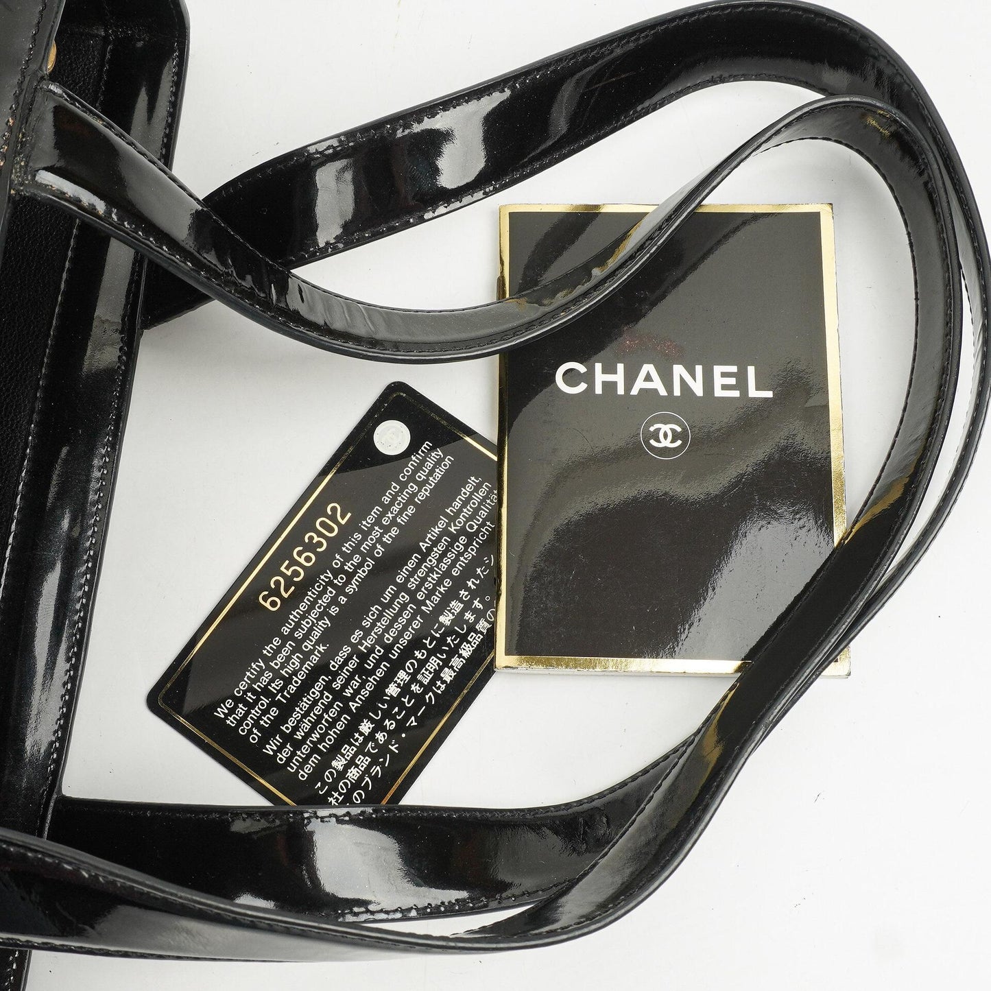 Chanel Vintage Lackleder CC Tote Schultertasche