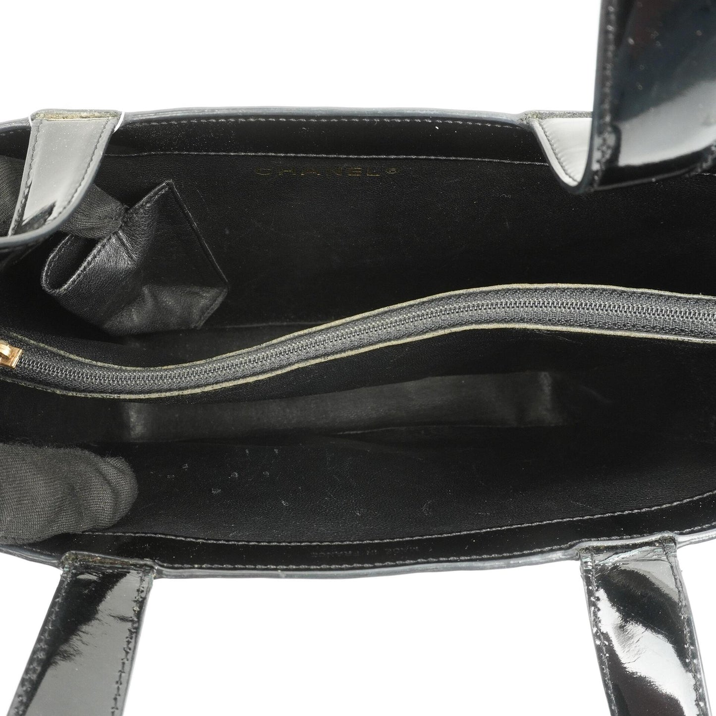 Chanel Vintage Lackleder CC Tote Schultertasche