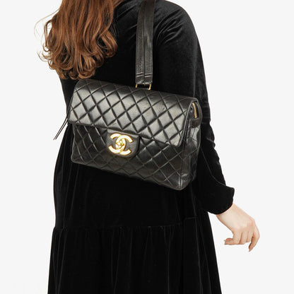 Chanel Vintage gesteppter CC Single Flap Rucksack