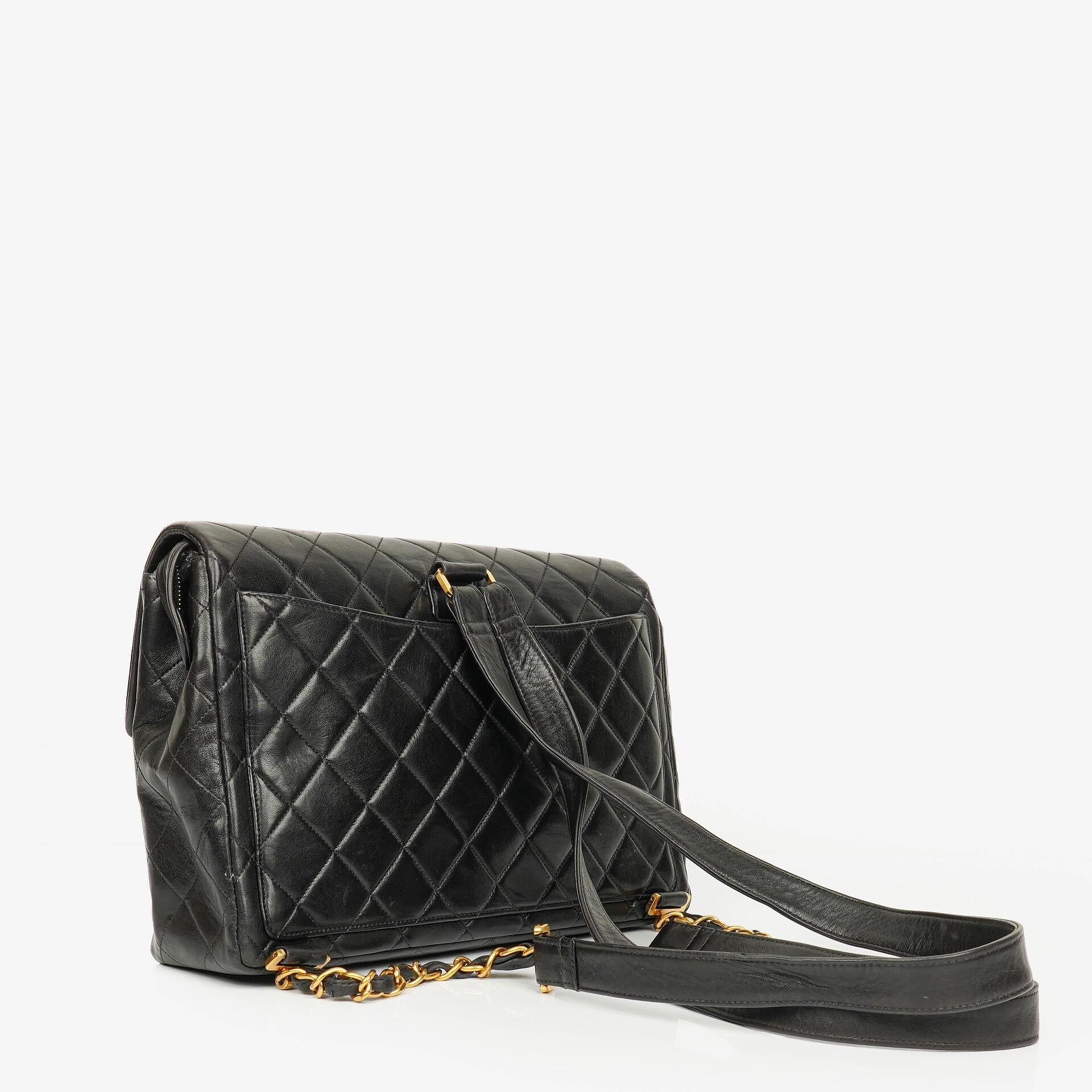 Chanel Vintage gesteppter CC Single Flap Rucksack