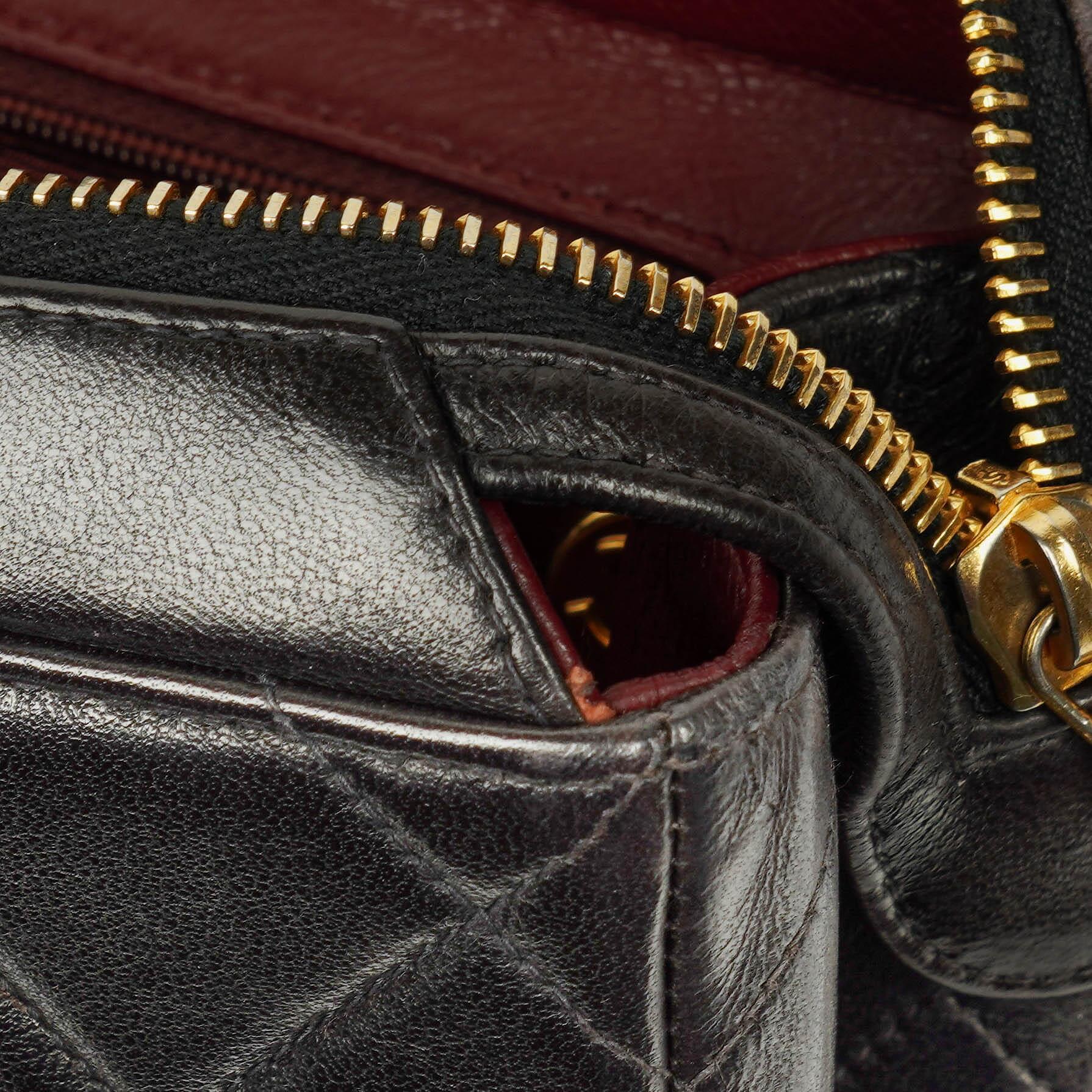 Chanel Vintage gesteppter CC Single Flap Rucksack