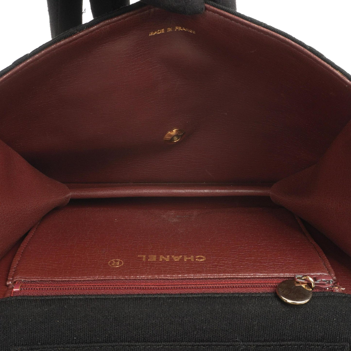 Chanel Vintage Small Classic Single Flap Bag Schwarz Gequiltetes Jersey mit 24K Gold Hardware