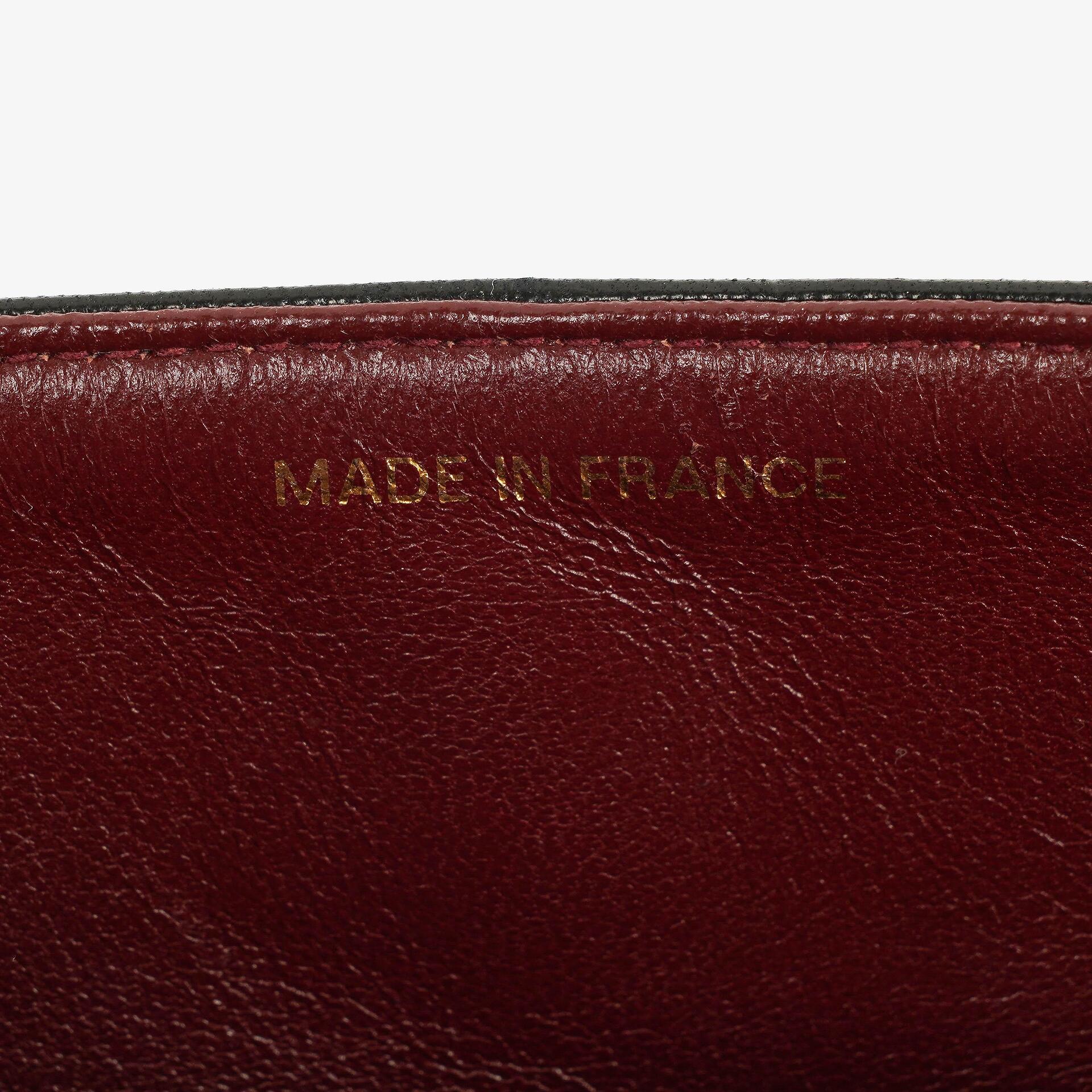 Chanel Vintage Kleine Classic Double Flap Tasche aus schwarzem gestepptem Leder mit 24K vergoldeter Hardware