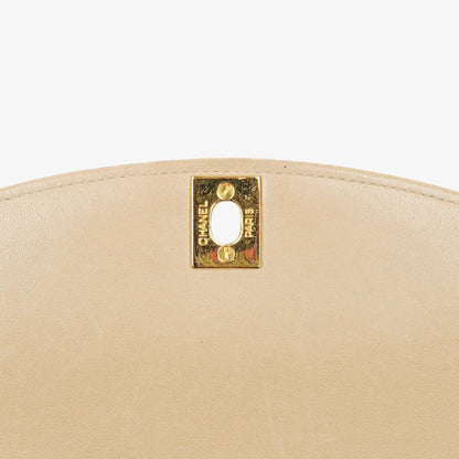 Chanel Vintage Small Diana Flap Tasche in Beige mit 24K vergoldeten Beschlägen