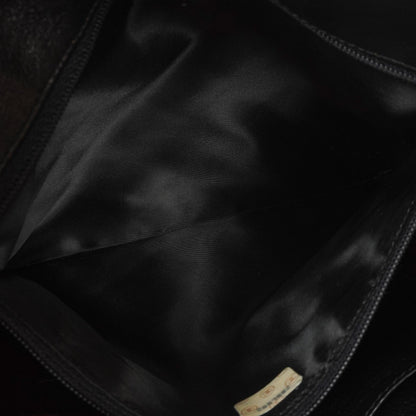 Chanel Vintage Tassel Camera Bag aus schwarzem gestepptem Lammleder mit goldfarbener Hardware