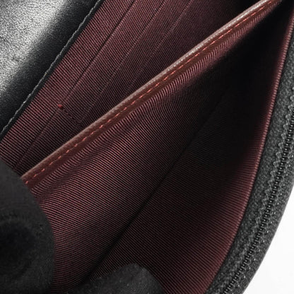 Chanel Wallet On Chain WOC schwarzes gestepptes Lammleder mit goldfarbenen Beschlägen