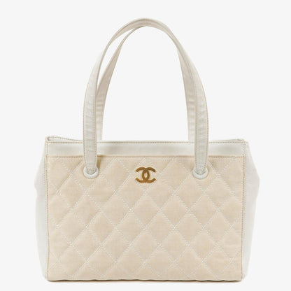 Chanel Wild Stitch Beige Surpique Tote Tasche