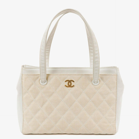 Chanel Wild Stitch Beige Surpique Tote Tasche